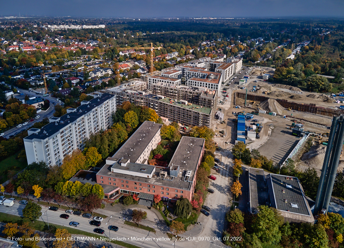 13.10.2022 - Baustelle Alexisquartier und Pandion Verde in Neuperlach 13.10.2022 - Baustelle Alexisquartier und Pandion Verde in Neuperlach